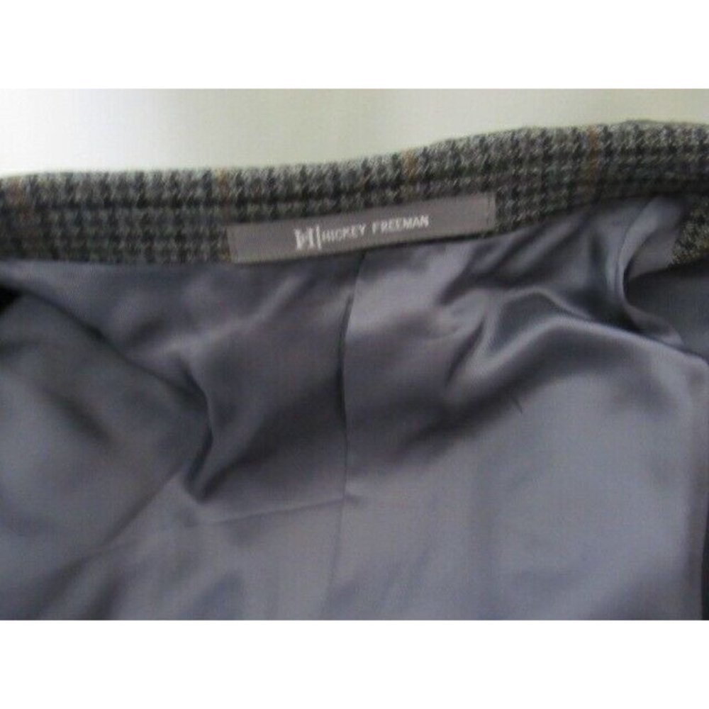 Hickey Freeman 42L Green Plaid‎ Cashmere Wool Sport Jacket Coat Blazer - Picture 9 of 11